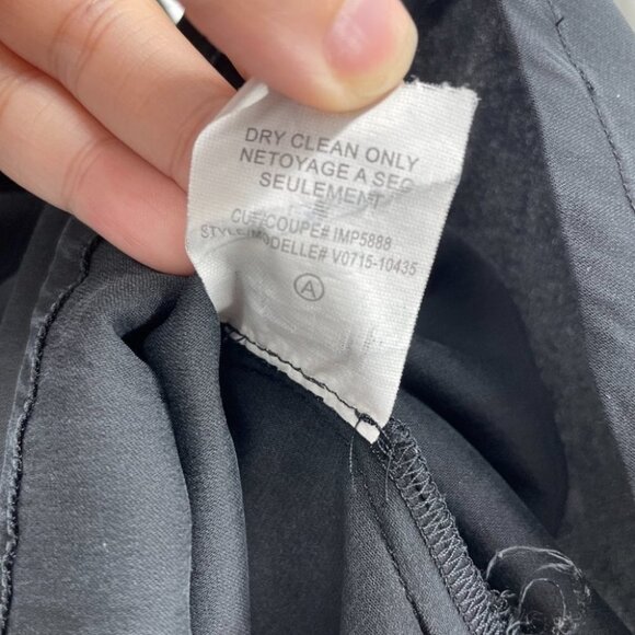 Vince Half Placket Grey Silk Tunic long sleeve vneck blouse - Picture 12 of 14